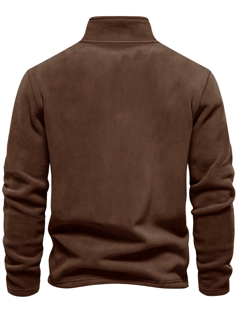 Fleece Lined Half-Zip Pullover - Comfortable and Warm for Cold Days