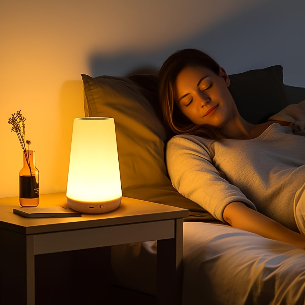 Dimmable Touch Lamp with 13 RGB Colors – Perfect for the Bedroom, Bedside Lamp, and Night Light