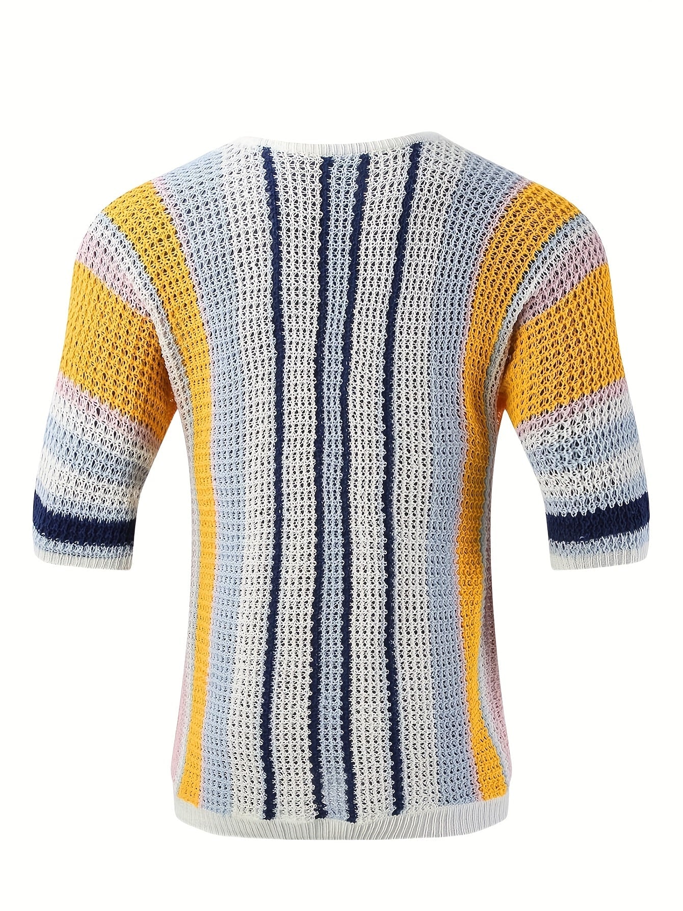 Casual Striped Knitted Sweater – Comfortable and Airy