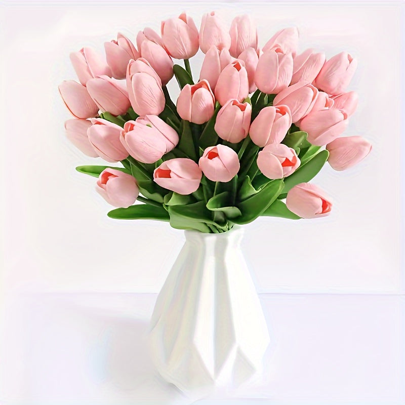 Set of 15 Realistic Art Tulips – Perfect for Weddings, Parties, and Home Decoration