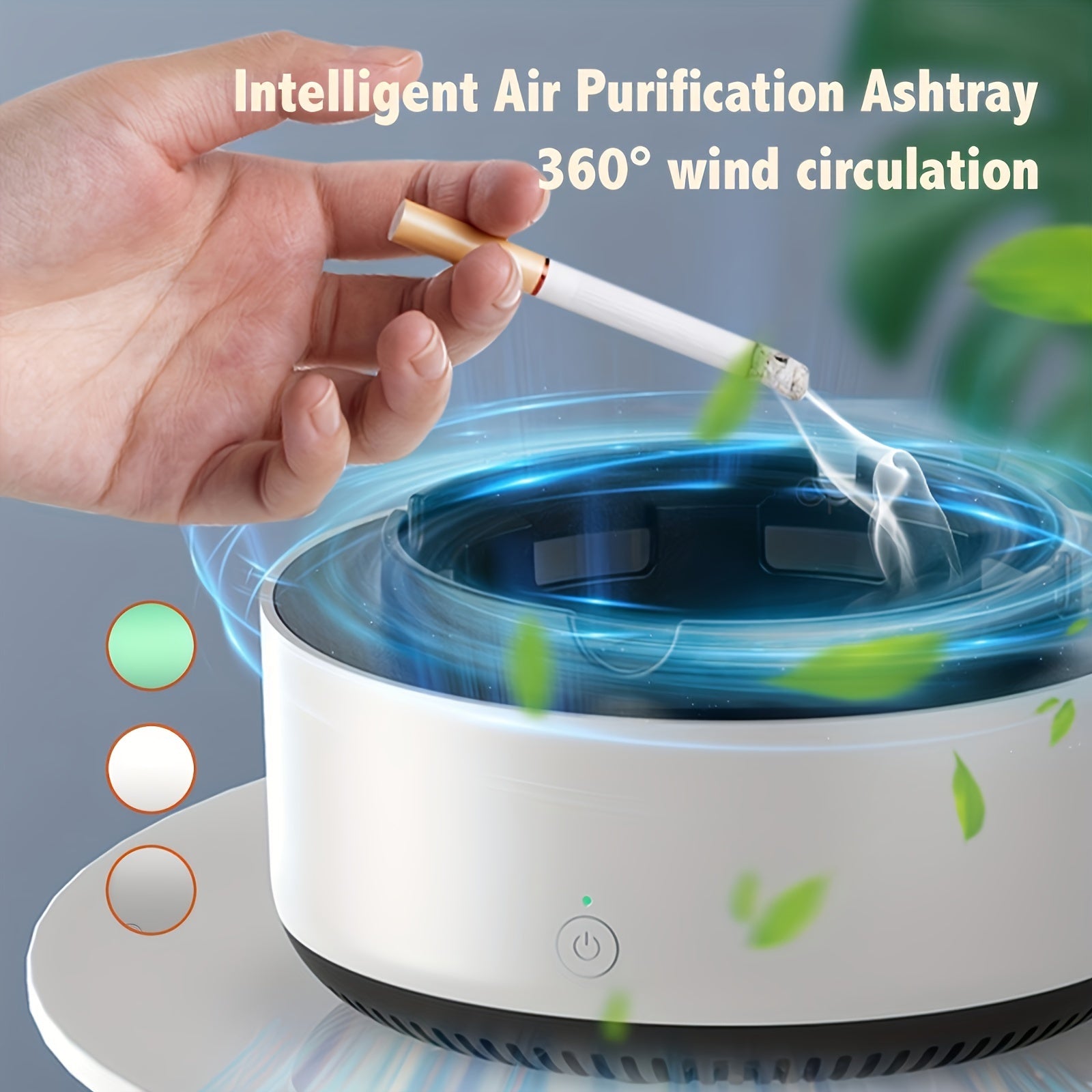 Smart Ashtray with Air Purifier – Effective Smoke and Odor Removal with Silent Design