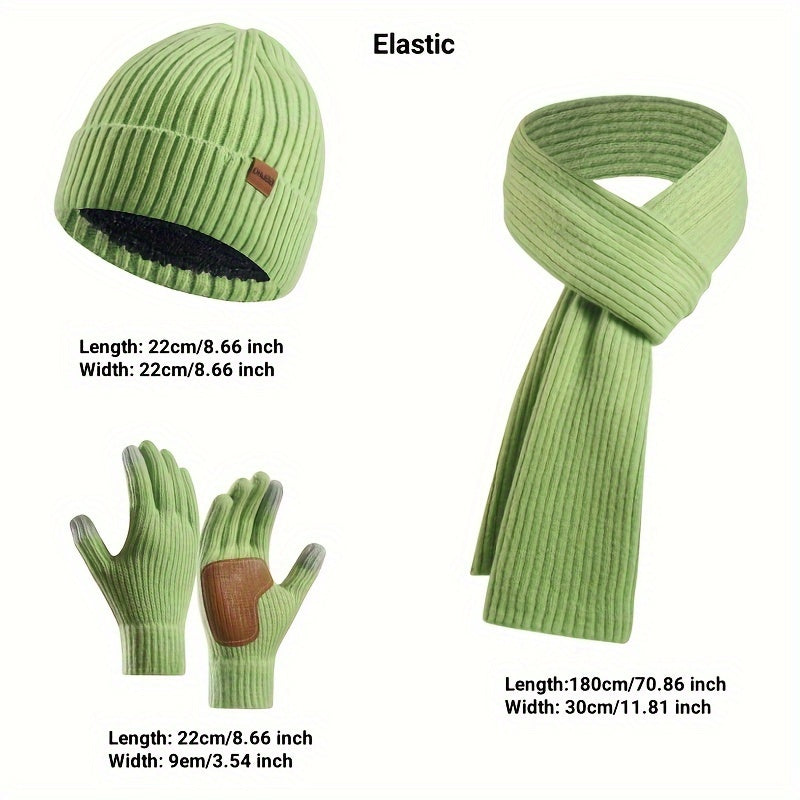Joyful Winter Set - Hat, Scarf, and Gloves for Couples