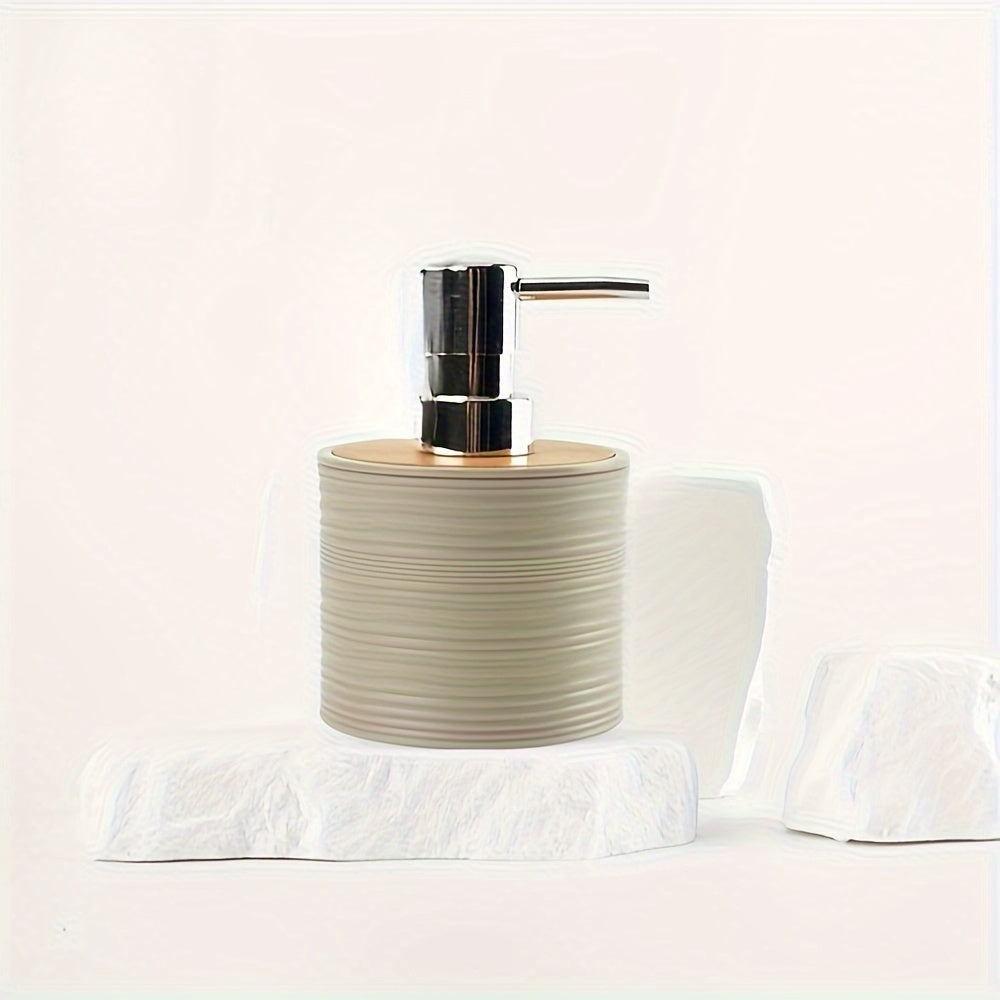 Modern Bathroom Set with Bamboo Accents – Organized and Elegant in One