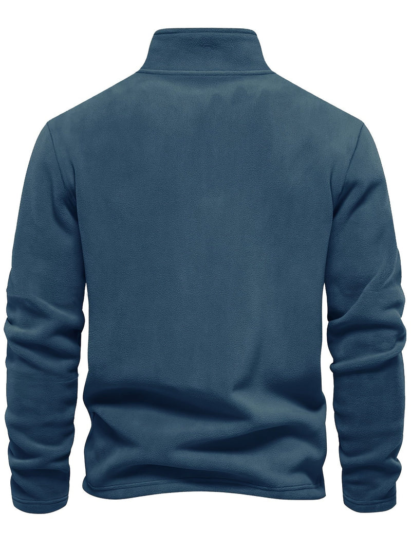 Fleece Lined Half-Zip Pullover - Comfortable and Warm for Cold Days