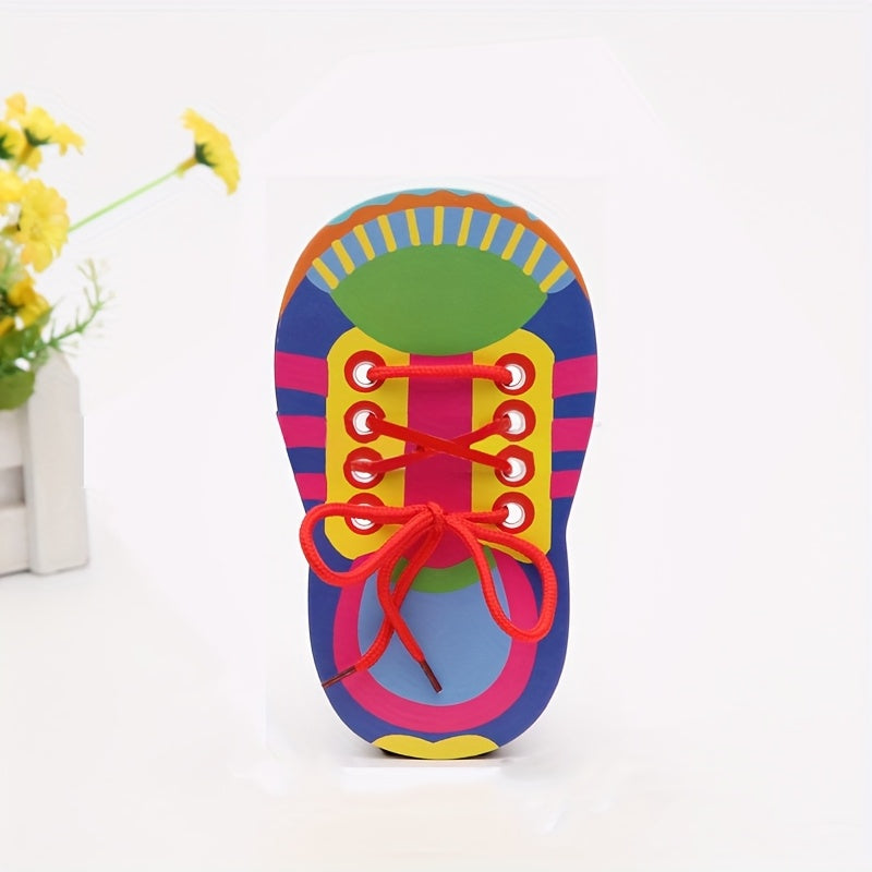 Educational Colorful Lacing Toy – Learning to Tie Shoelaces in a Playful Way
