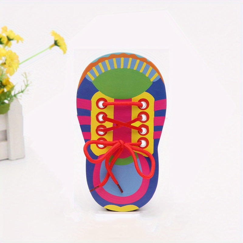Educational Colorful Lacing Toy – Learning to Tie Shoelaces in a Playful Way
