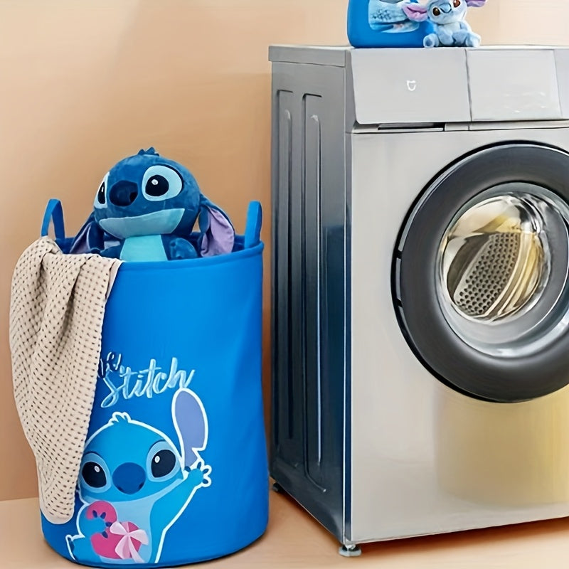 Foldable Laundry Basket with Stitch Theme – Ideal for Laundry and Toy Storage