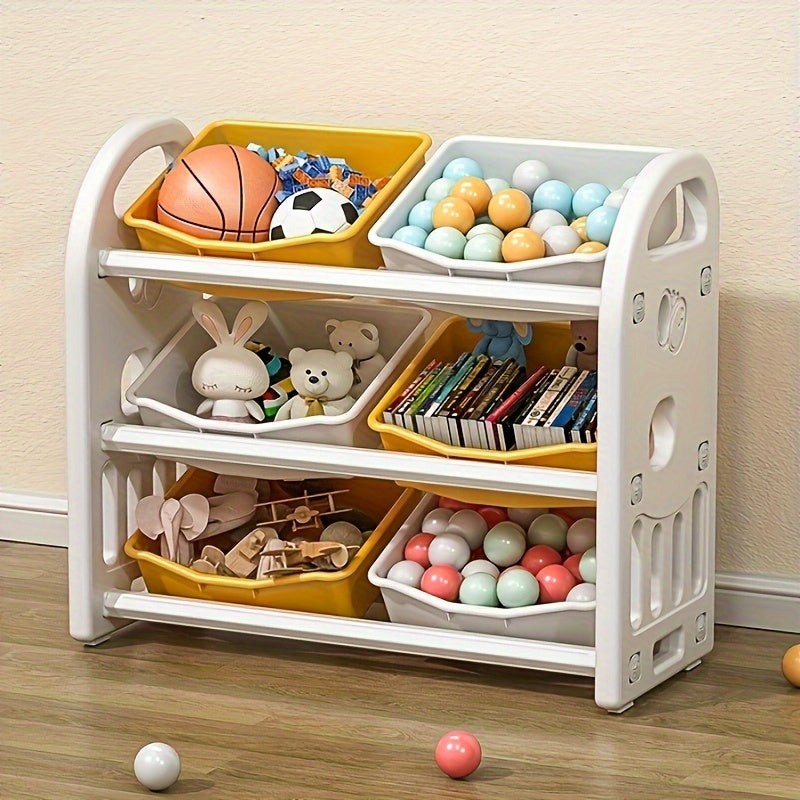 MultiStore Storage Rack - Spacious and Sturdy Organizer with 6 Bins