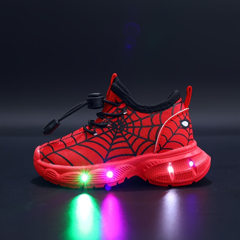 Joris' Spider Web Sneakers with LED Lighting - For Playful Children