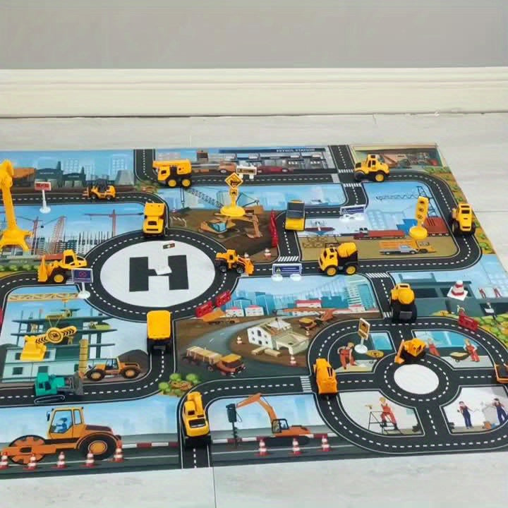 Construction Adventure Playmat – Explore the World of Traffic and Construction
