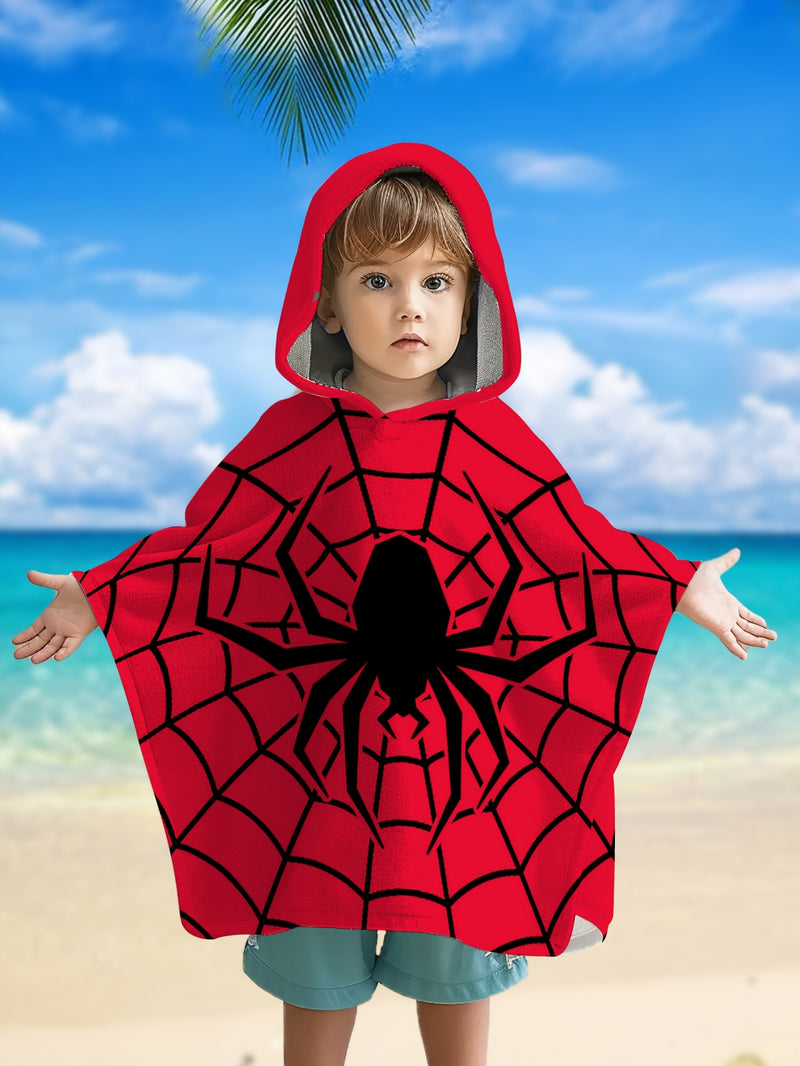 Spider Web Hooded Bath Towel – Flame-Resistant & Multi-Use Cape