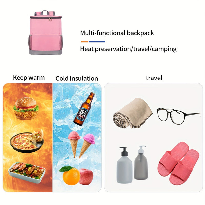 Cooler Backpack for 24 Cans – Ideal for Beach, Camping, and Picnics