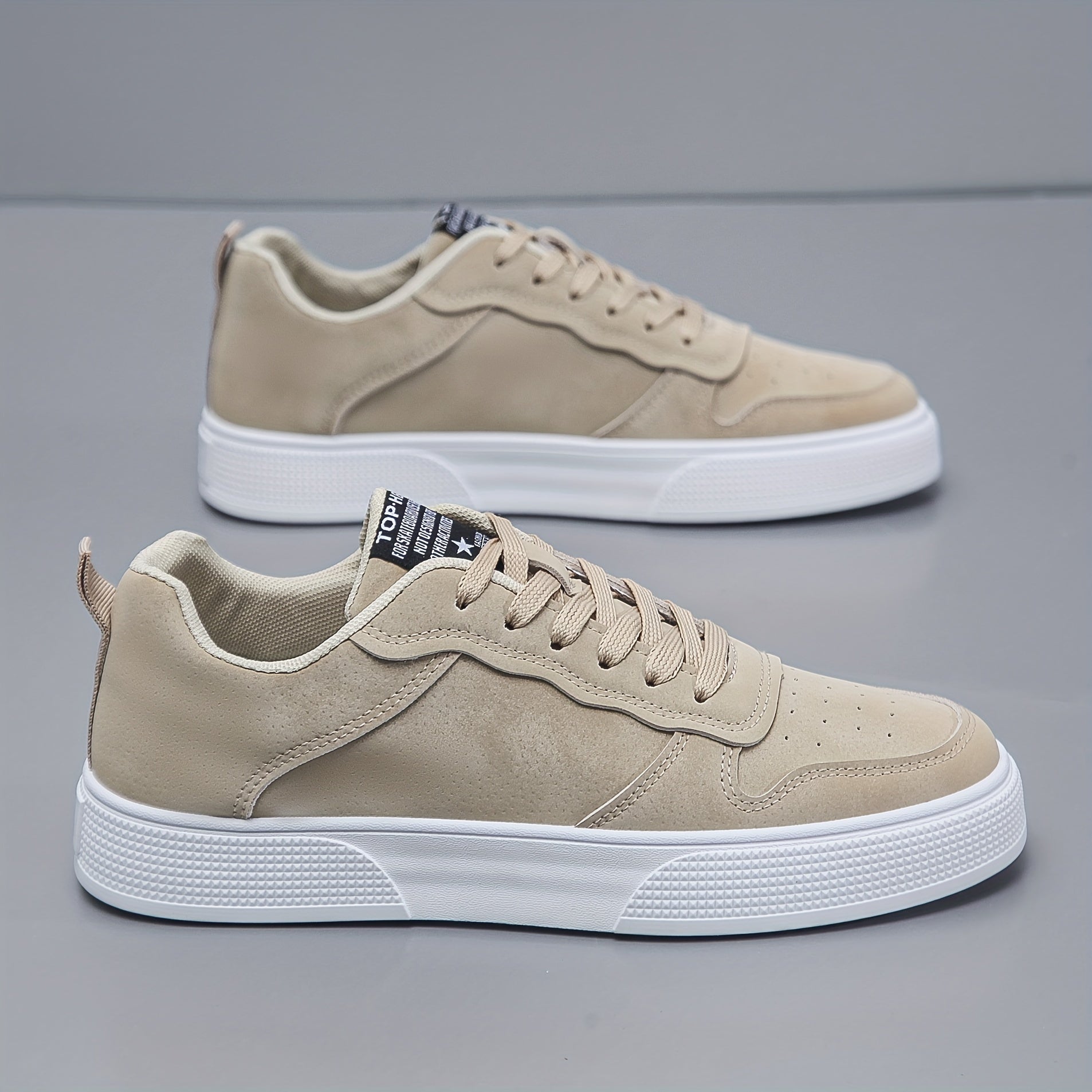 Men's Low-Top Sneakers – Comfortable and Durable with White PVC Sole