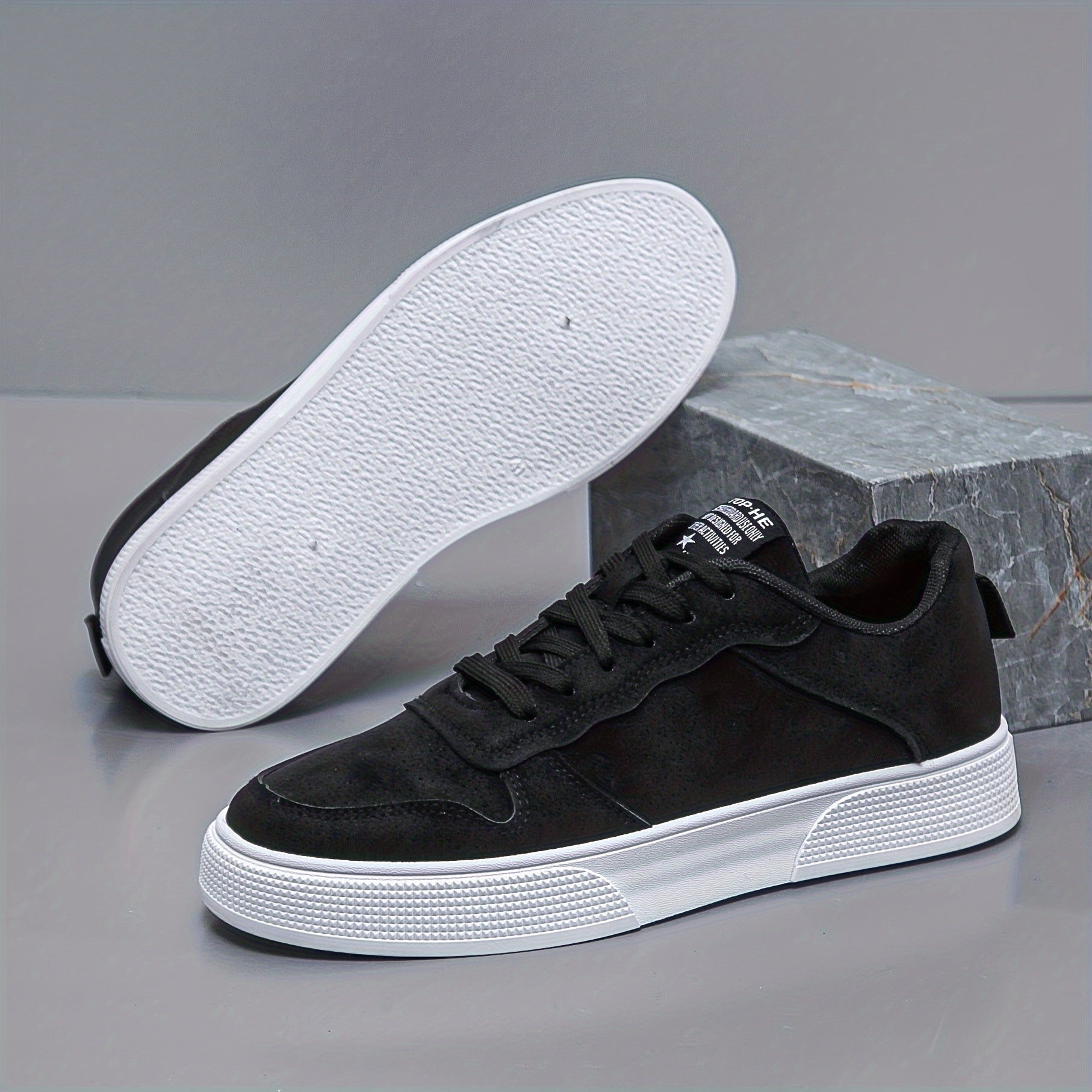 Men's Low-Top Sneakers – Comfortable and Durable with White PVC Sole