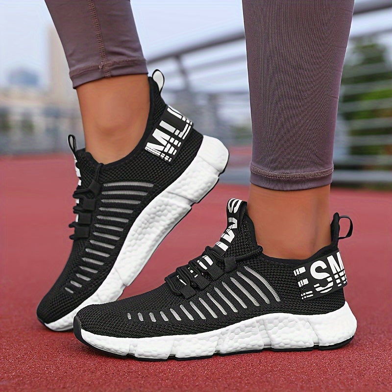Breathable Knit Platform Sneakers for Women – Comfortable and Trendy