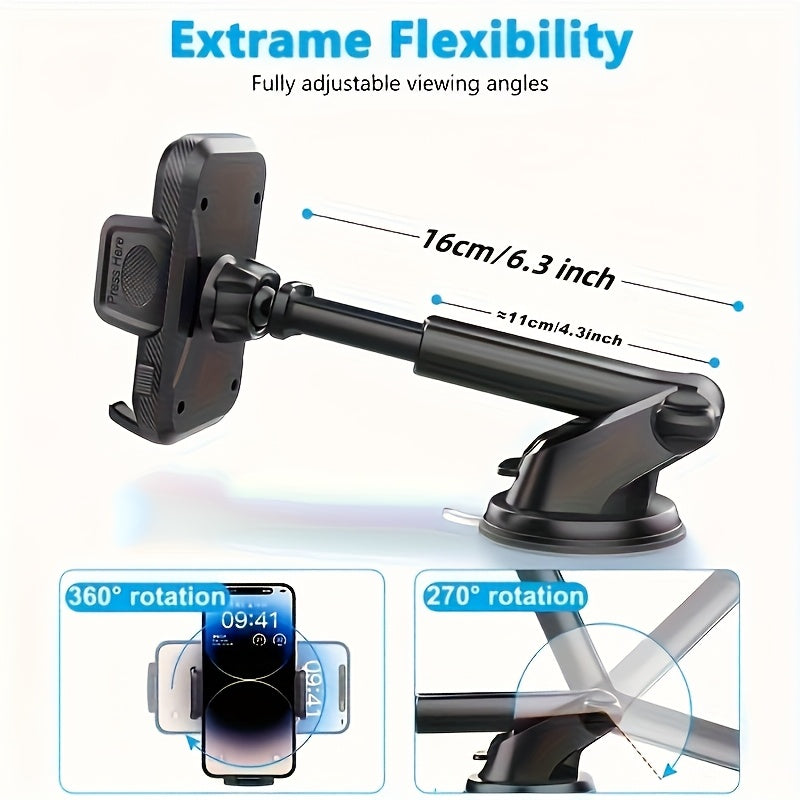Multifunctional Car Phone Holder – Flexible and Safe