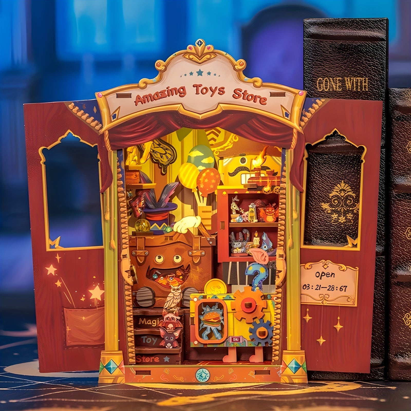 DIY Miniature Owl Bookstore – 3D Wooden Kit with Lighting for Creative Decoration
