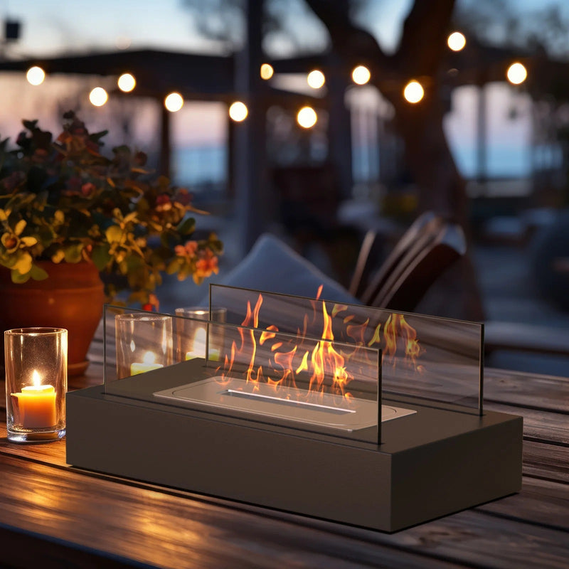 Serene Flame Luxe Fireplace – Create Magical Evenings with Fire and Style