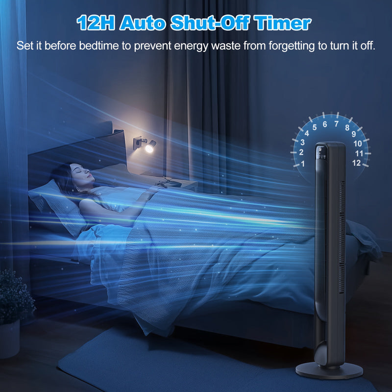 Blade-less Tower Fan – Quiet and Adjustable
