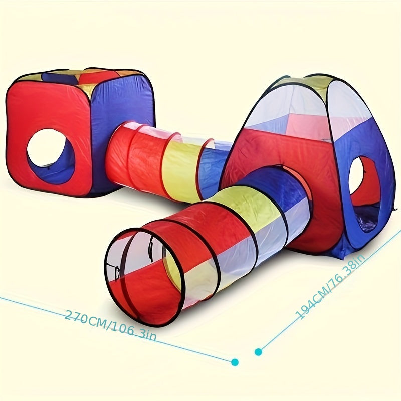 Pop-Up Play Tent and Tunnel Set - For Active Play and Adventures