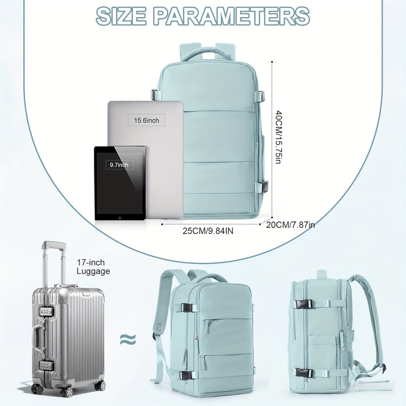 Multifunctional Travel & Day Backpack with Shoe Compartment and Waterproof Compartments