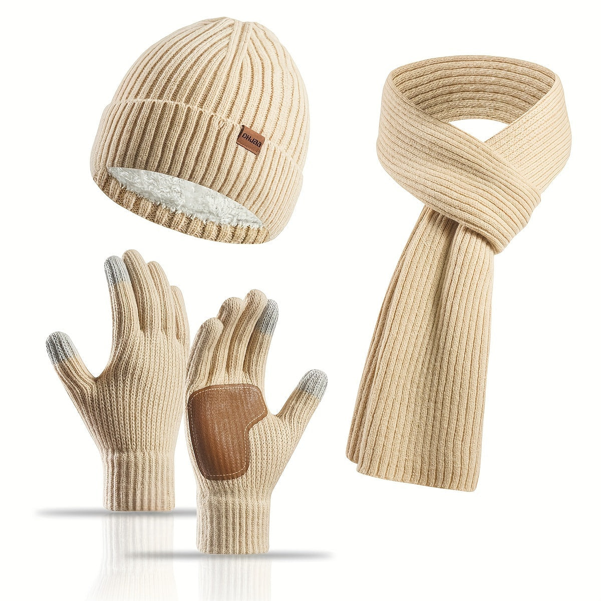 Joyful Winter Set - Hat, Scarf, and Gloves for Couples