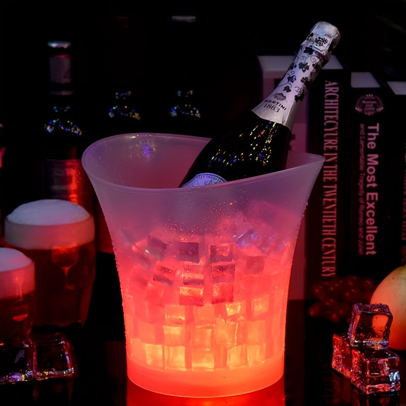 5L LED Illuminated Ice Cube Pail - Perfect for Champagne and Beer