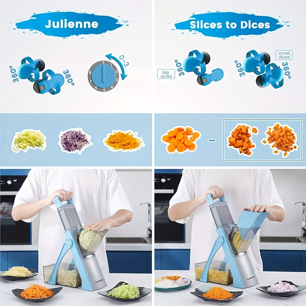 Multifunctional Vegetable Slicer – Safe, Adjustable, and with Large Capacity