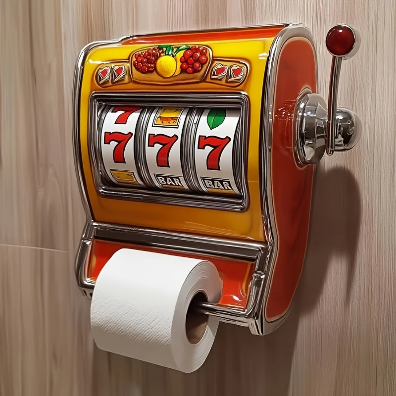 Jackpot Toilet Paper Holder – Slot Machine Design & Wall Mounted
