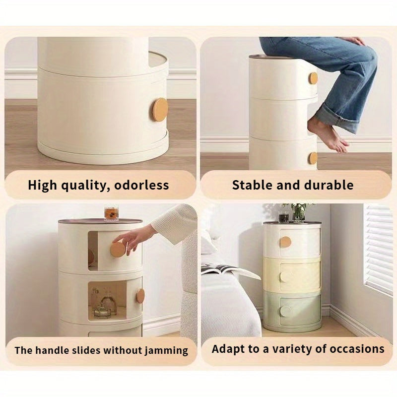 LumiStack Acrylic Nightstand – Modern and Practical Storage