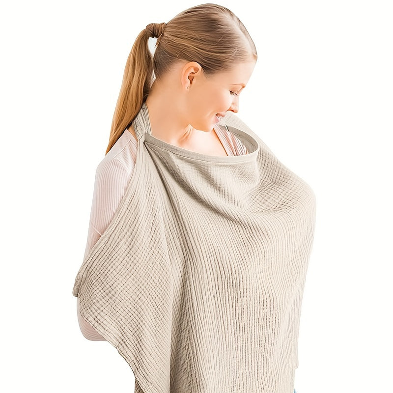 Breathable Nursing Blanket with Rigid Hoops - Multifunctional Mother Apron for Nursing and High Chair