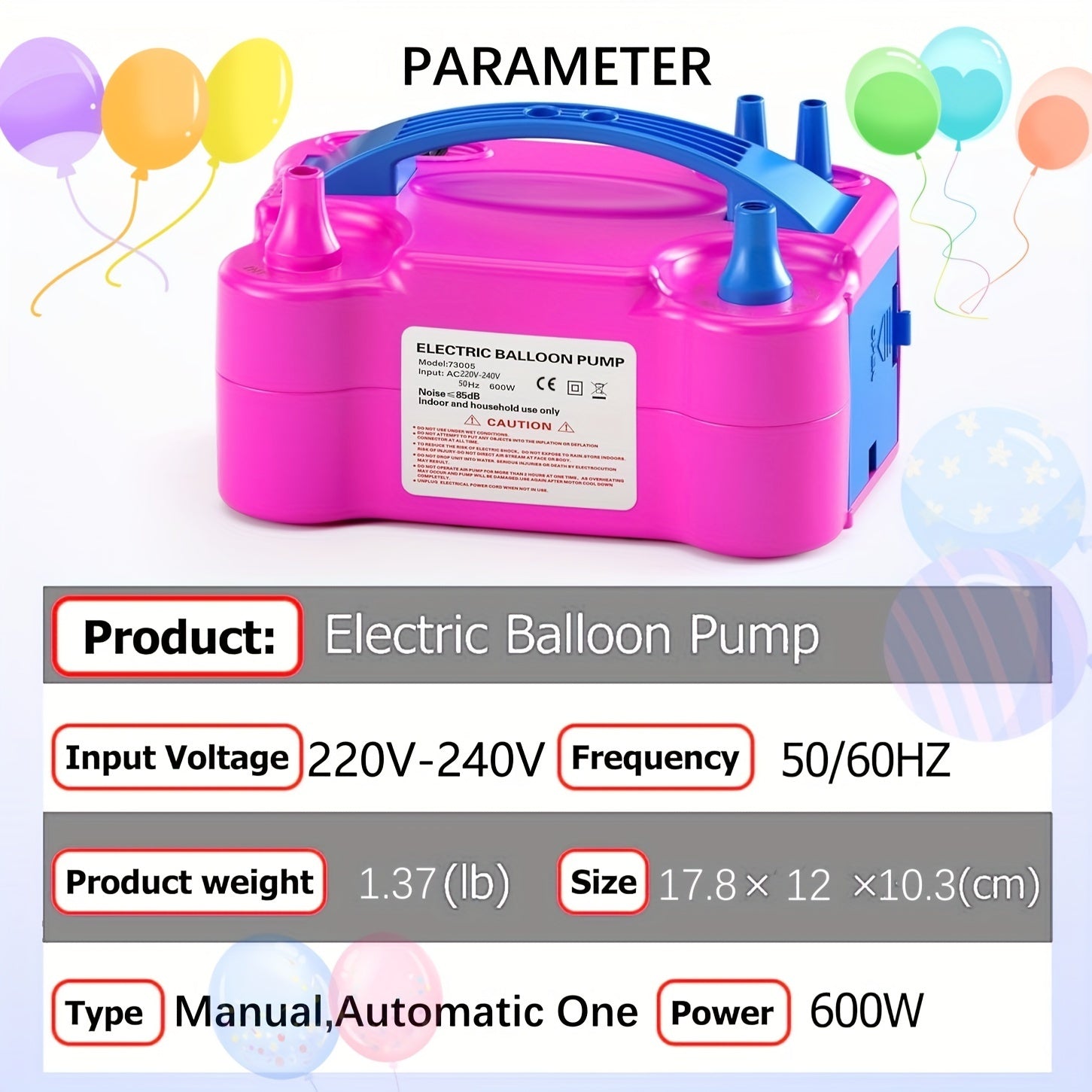 Dual Nozzle Electric Balloon Pump – Fast and Easy Balloon Inflation