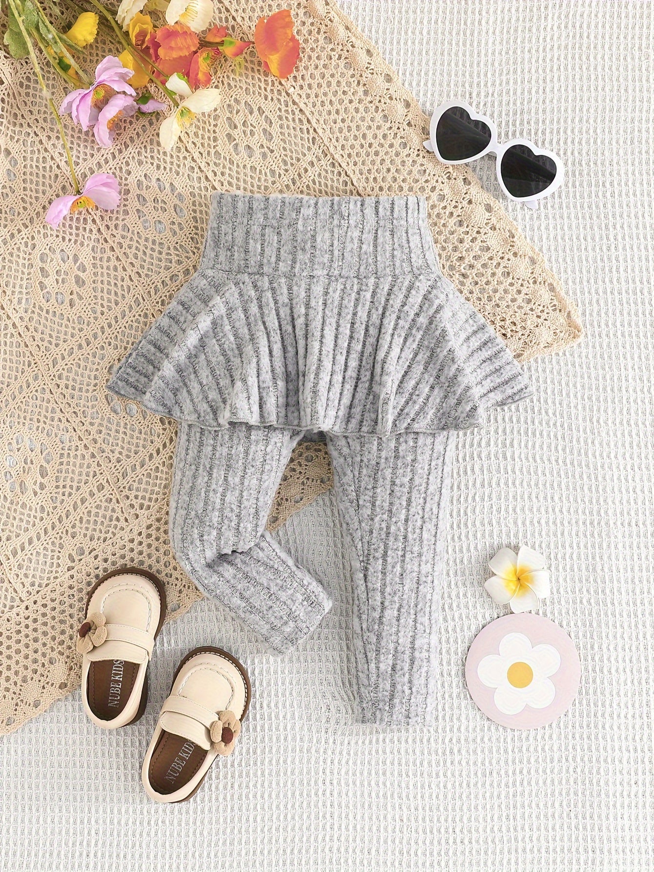 Tess Ribbed Skirt and Pants Set for Baby Girls - Casual and Stylish for Outdoor Activities