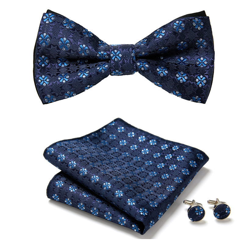 Elegant Bow Tie Set – Handcrafted with Matching Accessories
