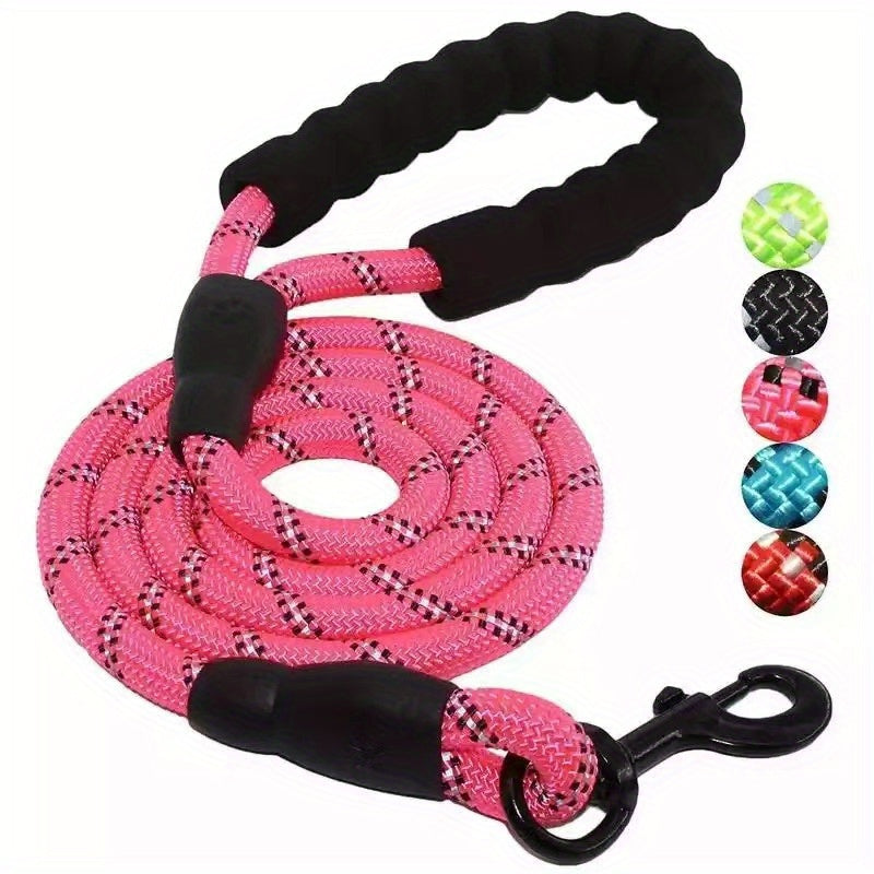 Reinforced Reflective Dog Leash with Padded Handle – Durable and Safe for Strong Dogs