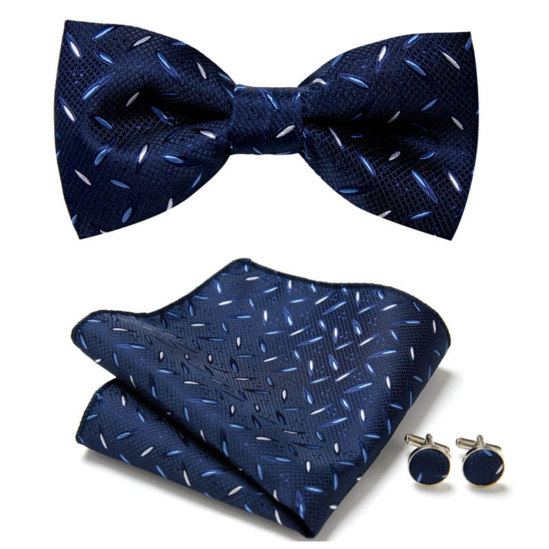Elegant Bow Tie Set – Handcrafted with Matching Accessories