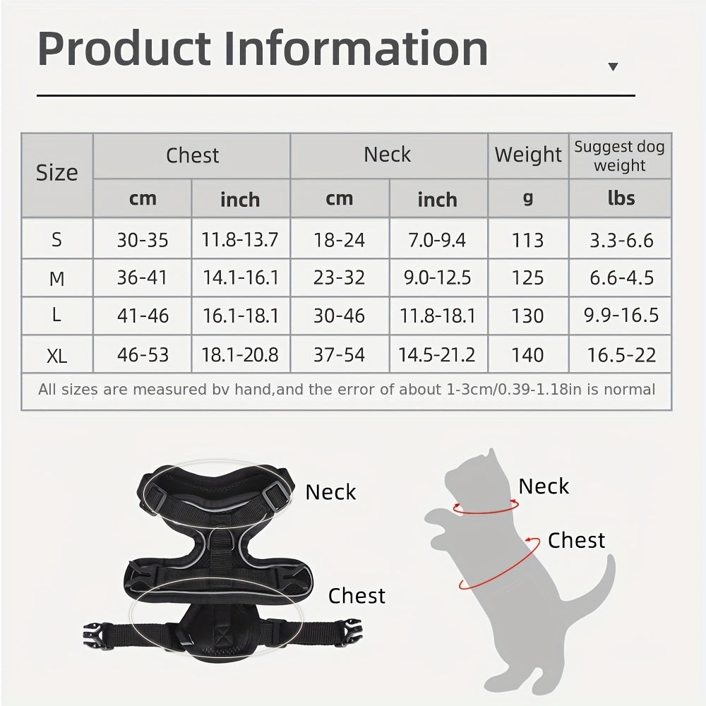 Reflective Cat Harness and Leash Set – Ideal for Walking and Training