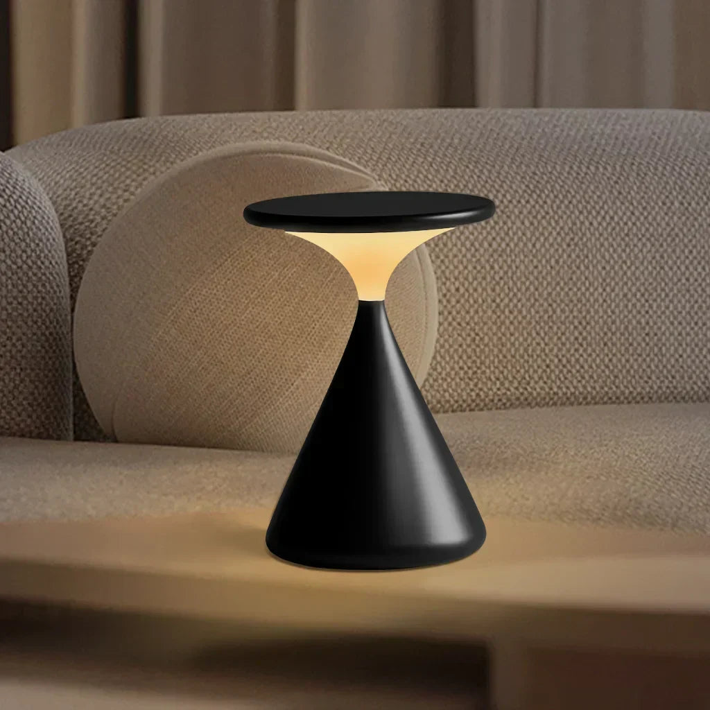 Aeron Hourglass Dimmable LED Table Lamp – Elegant and Cordless Light
