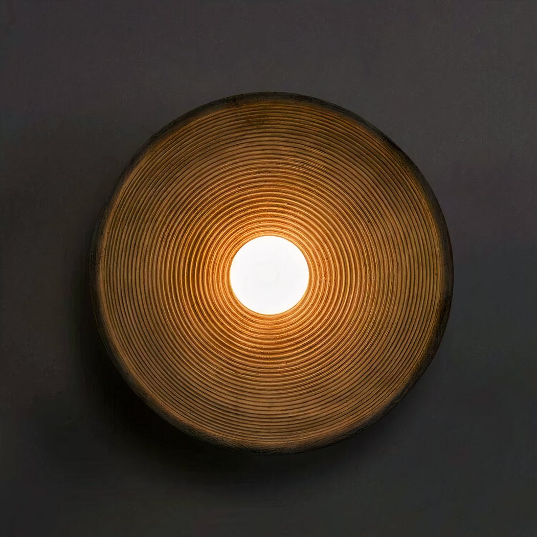 Scandi Retro Round Wall Lamp – Cozy Light for Every Room