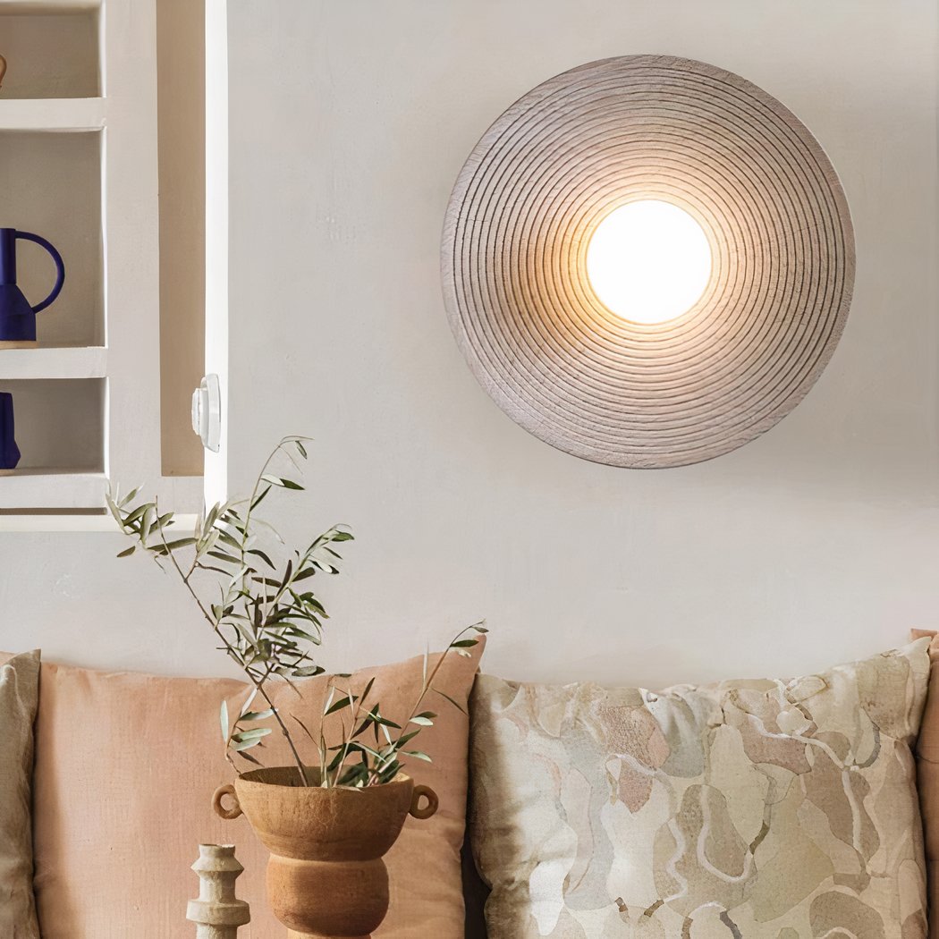 Scandi Retro Round Wall Lamp – Cozy Light for Every Room