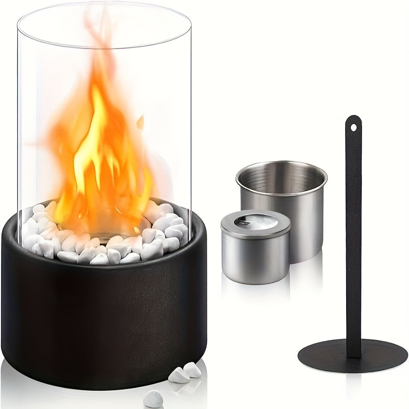 Rustic Table Fireplace – Portable Alcohol Heating Stove for Indoor and Outdoor Use