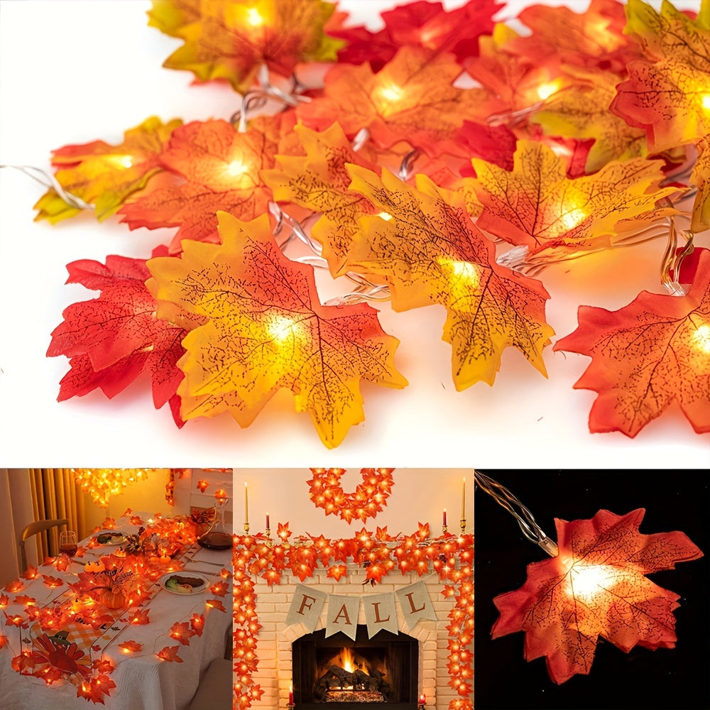 LED Leaf Light String – Warm Autumn Atmosphere for Home and Parties