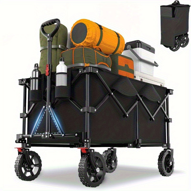 RuggedTrail Folding All-Terrain Cart – 200L Capacity and 200kg Load Capacity