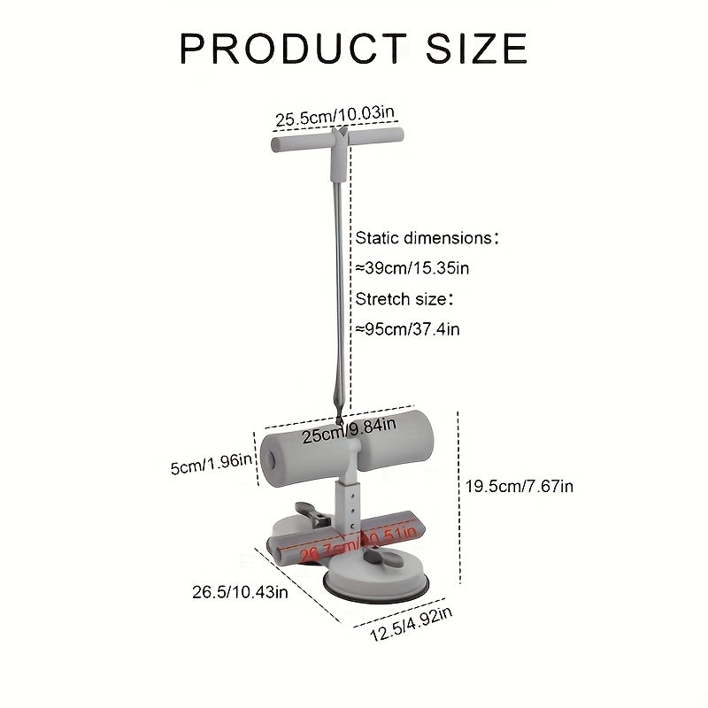 Adjustable Sit-Up Assistant with Double Suction Cups – Ideal for Home Fitness and Core Training