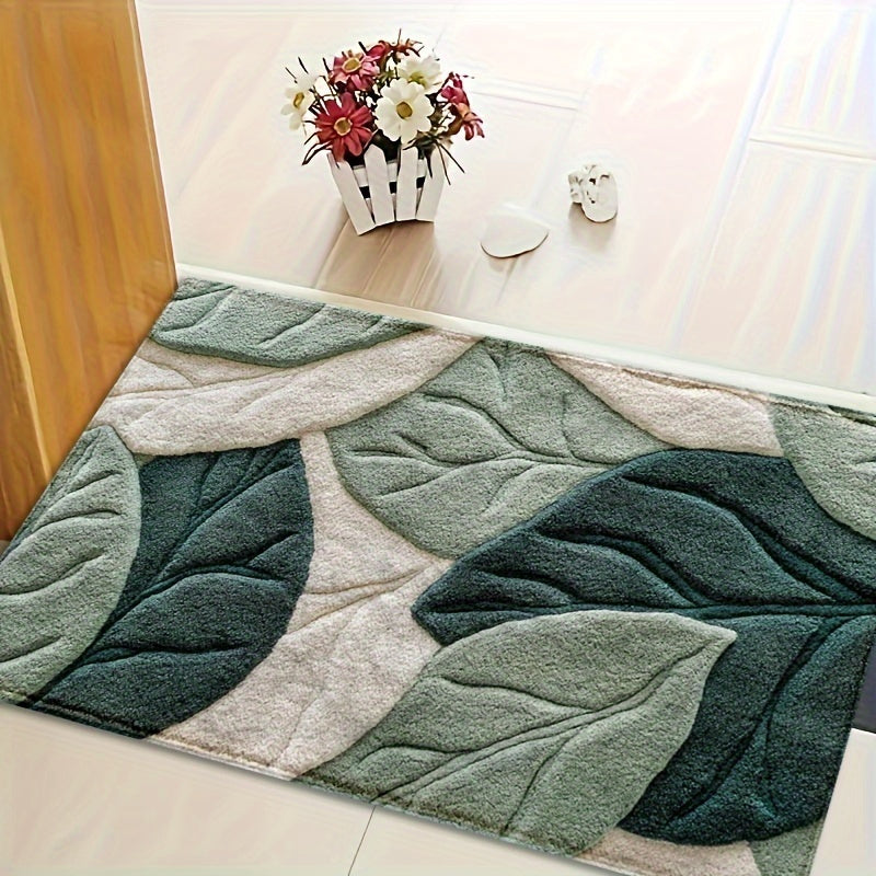Leaf Bath Mat – Absorbent, Plush, and Comfortable for the Bathroom