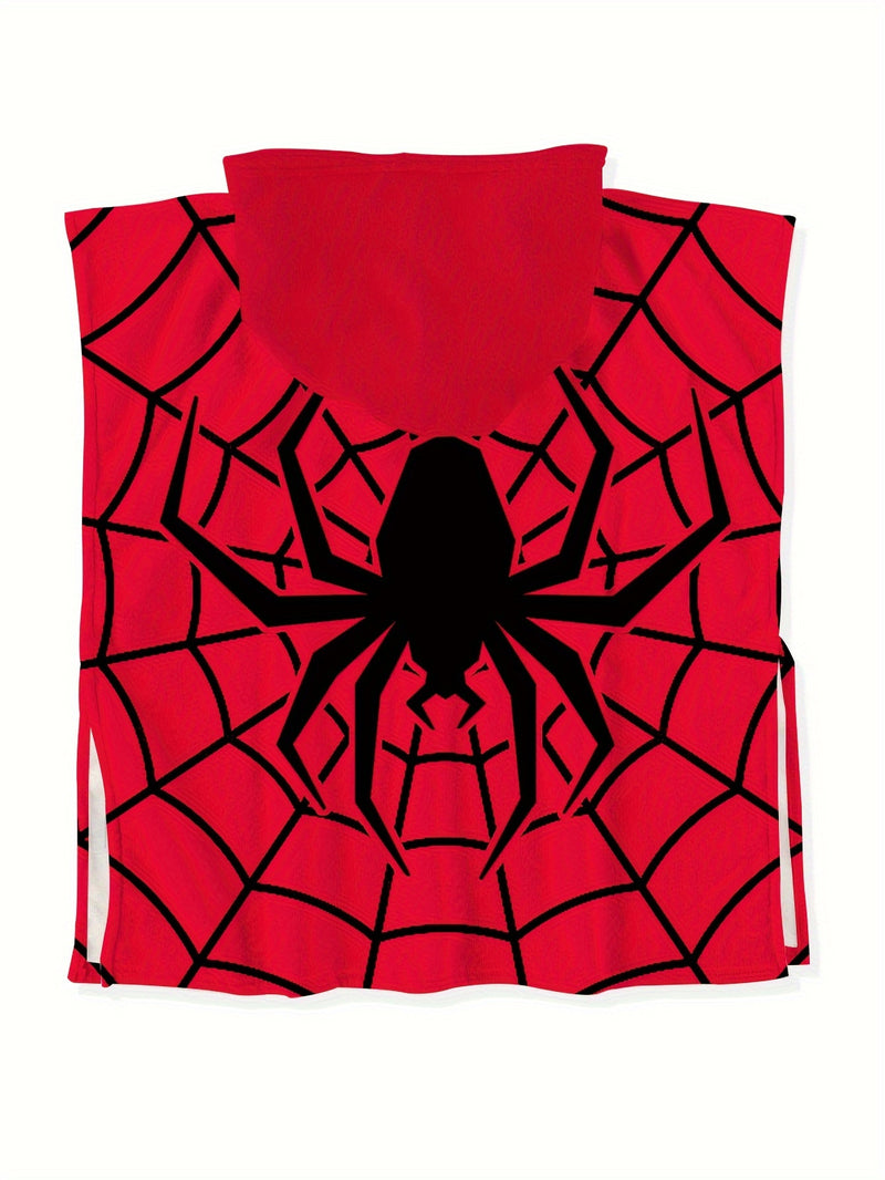 Spider Web Hooded Bath Towel – Flame-Resistant & Multi-Use Cape