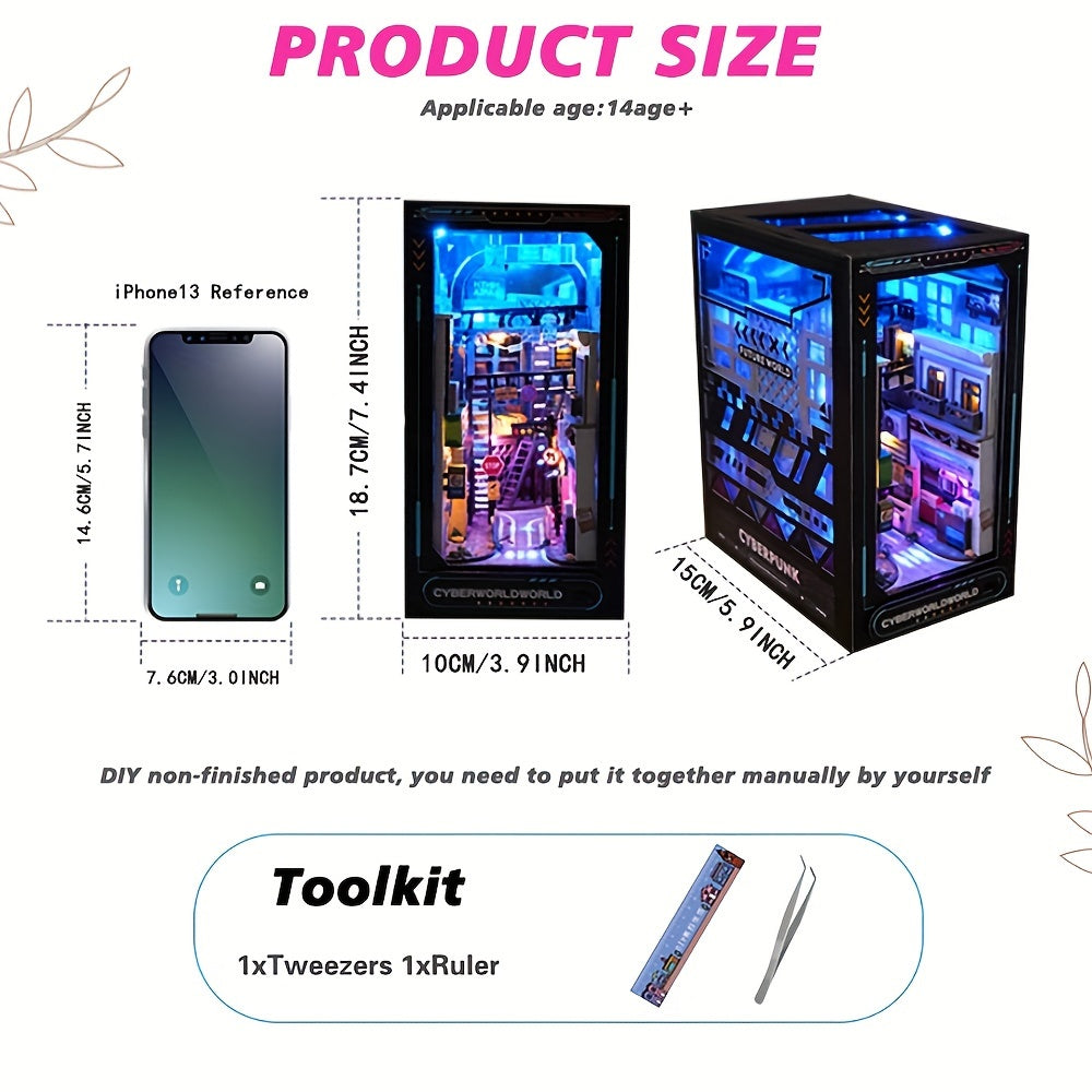 Cyberpunk DIY Cabin Kit – 3D Model for Home Decoration with Lighting
