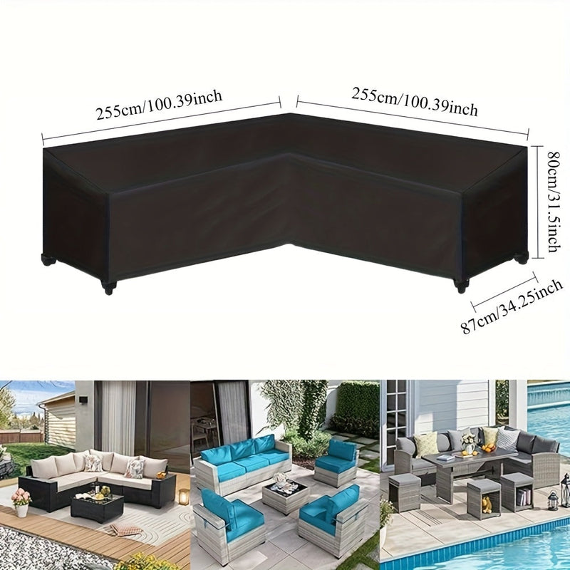 ShieldGuard Outdoor Cover – Robust Protection for V-Shaped Lounge Sets