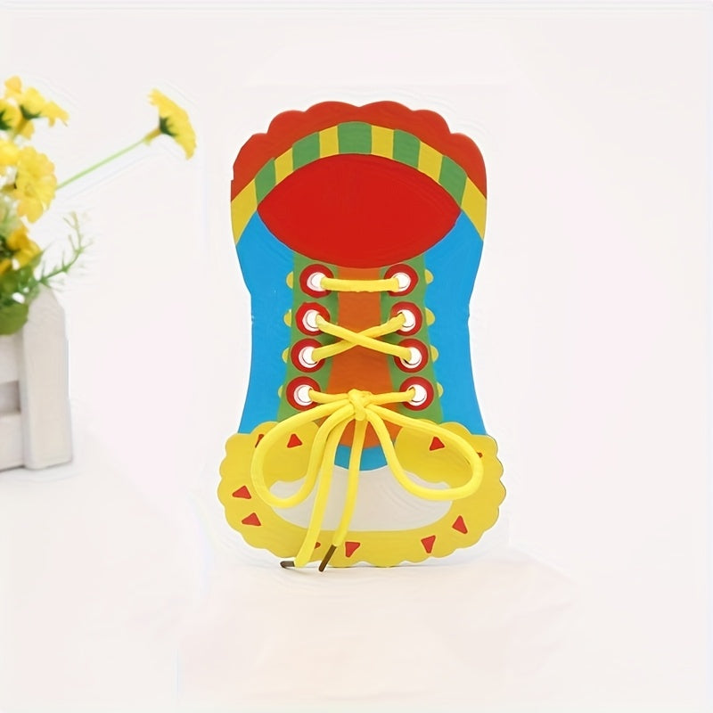 Educational Colorful Lacing Toy – Learning to Tie Shoelaces in a Playful Way