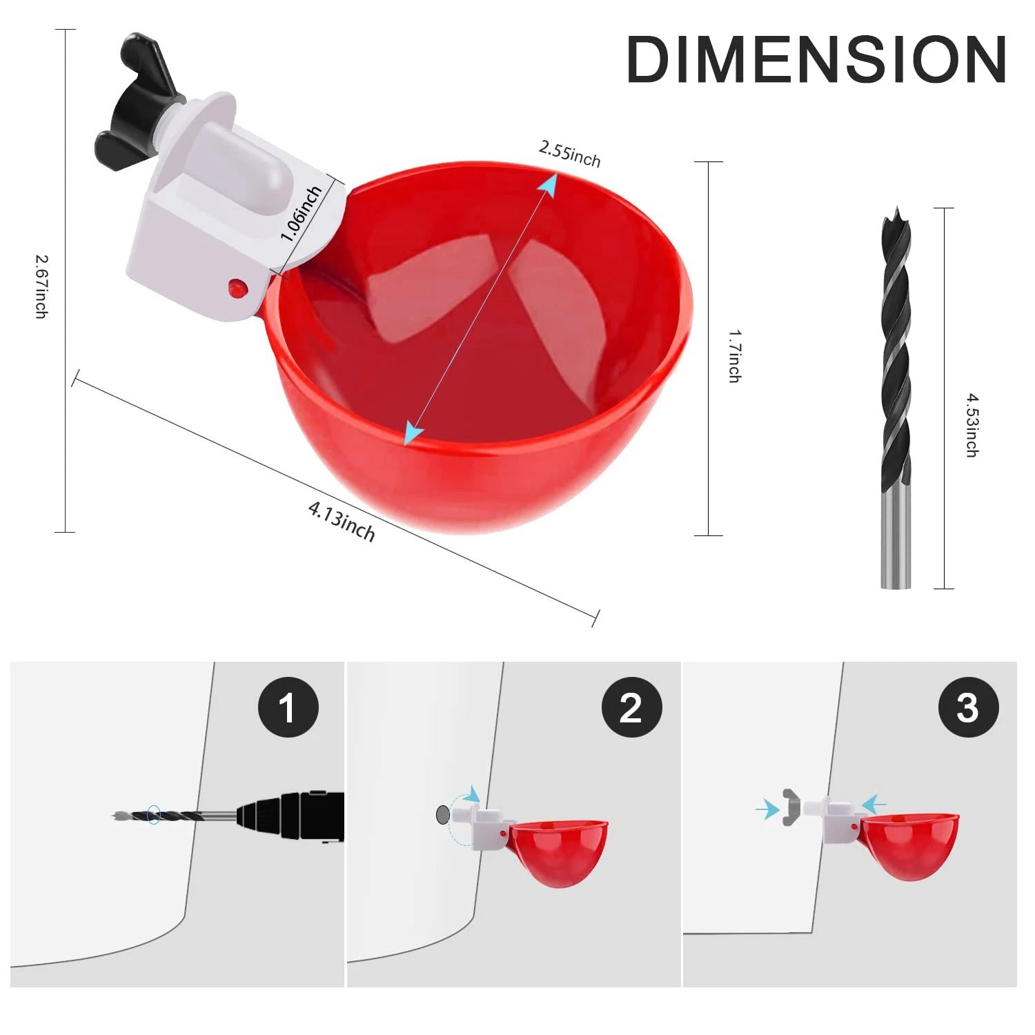 Set of 10 Chicken Water Bowls – Practical and Efficient